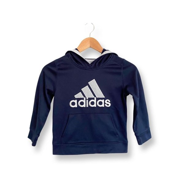 adidas Other - Adidas Badge of Sport Boy's Hooded Pull Over Sweatshirt. Size 6. Color Blue